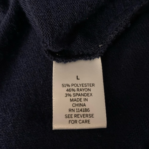 Dress Barn navy blue short sleeve sweater. Size Large. - Picture 6 of 6